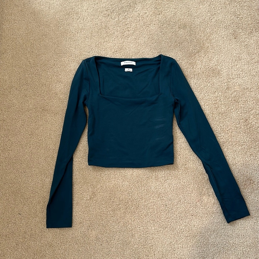 Aritzia Long Sleeve Top in Deep Teal